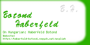 botond haberfeld business card